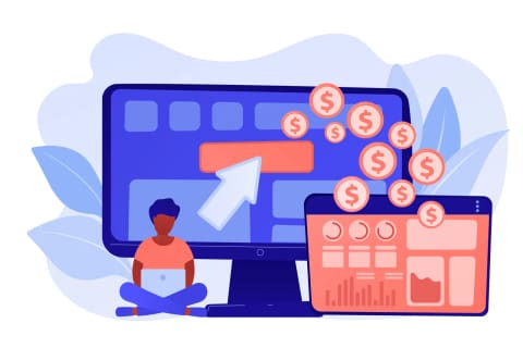 Illustration représentant le budget et les coûts de création d’un site vitrine